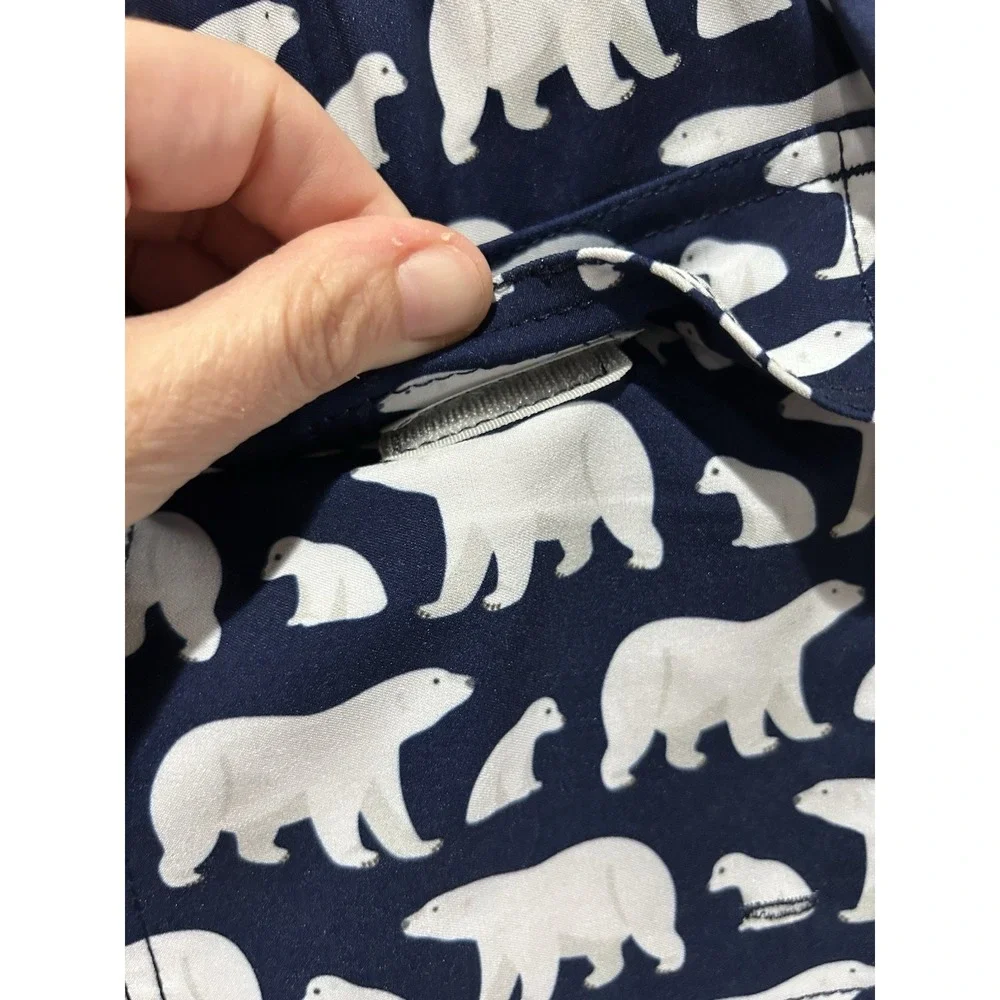 Capelle Miami Men's Swim Trunks Size L Large Blue White Polar Bear Board Shorts